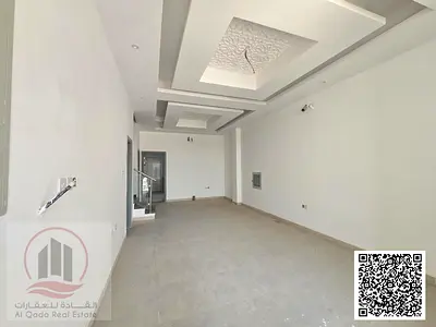 A villa among the most luxurious villas in Ajman, built and finished to a super deluxe standard, with a very large building area and rooms.