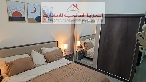 للايجار شهري - شقة غرفتين و صالة مفروشة ديلوكس بالكامل - الشارقة، التعاون - مع انترنت و باركينج