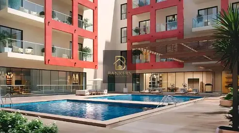 شقة غير مفروشة بغرفة نوم واحدة وصالة | مطبخ شبه مغلق | إطلالة على برج العرب