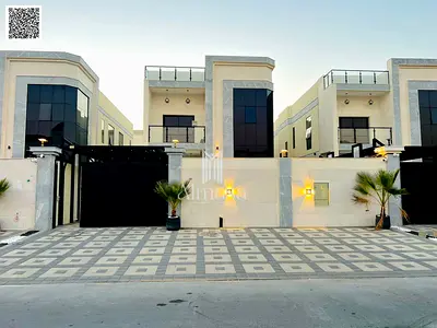 للبيع فيلا سكنية استثمارية سوبر ديلوكس تشطيب فاخر بالحجر والرخام، موقع مميز على شارع قار مع مواقف سيارات إمارة عجمان – منطقة الروضة 3