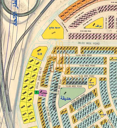 للبيع قطعة ارض البليدة 1 مقابل سكة قطار الاتحاد مباشر على شارع 152.4