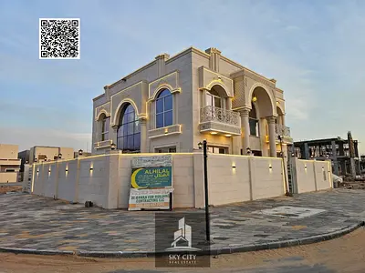 Villa in one of Ajman's most prestigious neighborhoods. Unique design with a swimming pool. Registr