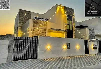 فيلا بسعر شامل رسوم التسجيل والتملك على الشارع الرئيسي جاهزة للسكن في أرقى مناطق عجمان تملك حر
