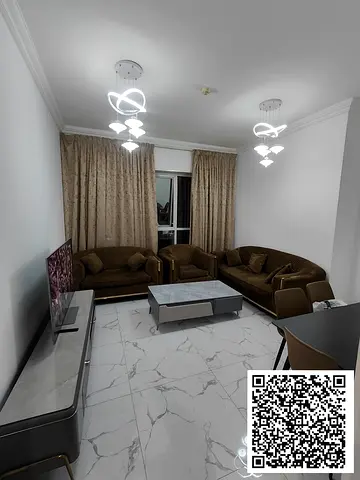 Luxury 1 Bedroom Apartment with Balcony and Parking on Monthly Rent in Oasis Tower, Ajman