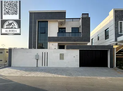 For rent a villa in the Jasmine area in Ajman, 5 rooms, a majlis, a hall, and a maid's room, first tenant