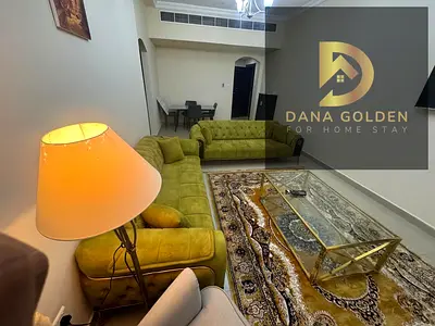 Two rooms and a hall / furnished with hotel furniture / Manazel 1 Al Qasimia