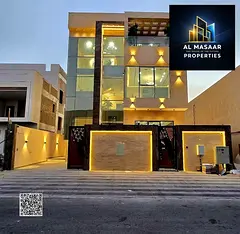 Luxury villa for sale, modern design, including registration, ownership, electricity, and water fees