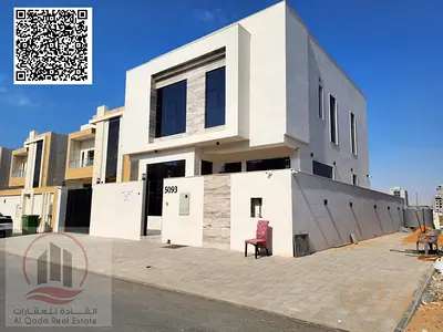 فيلا للبيع بمنطقة الياسمين  بعجمان تصميم حديث ارضى واول  وروف  (5 غرف ماستر مجلس و صالة وغرفة خادمة )