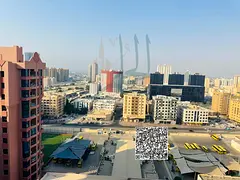 One bedroom and living room in Al Nuaimiya One Tower, open view of Sheikh Khalifa Bin Zayed Street,