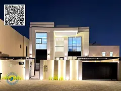 For sale, a luxurious villa with modern finishing, 4 rooms and a terrace, in the Al Zahya area, Ajma