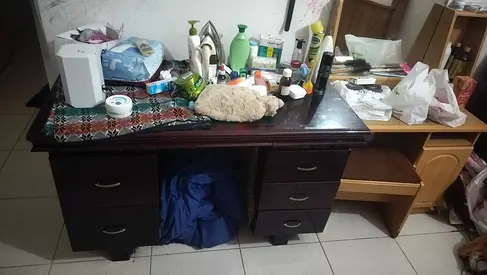 Wooden Computer Table with Storage