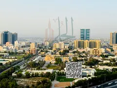 Two rooms and a living room for resale in City Tower with an open view of the palace and the Sapphir