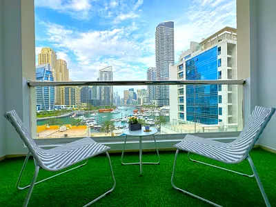 Luxury Brand New Studio W/ Balcony & Full Marina View