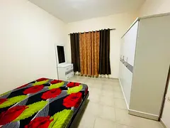 Family Building Spacious Furnished Studio in 3200 with Internet near Dubai Border Al Nahda Sharjah c