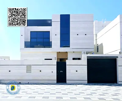 Modern villa, 6 rooms and a roof, in a very distinguished location in Al Bahia area, Ajman. The price includes registration fees.
