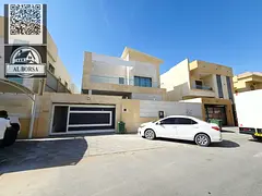 Villa for rent in Al Yasmin, Ajman. 5 bedrooms, living room, majlis, parking, spacious area.