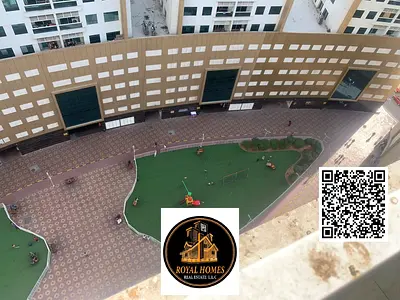 شقة بغرفة نوم للإيجار في برج لؤلؤة عجمان مع موقف سيارات