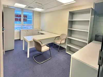 NEW OFFICE SPACE WITH FURNISHED | DEWA CHILLER WIFI INCLUDED | NEAR MALL DCC  |  METRO AND  BUS STA