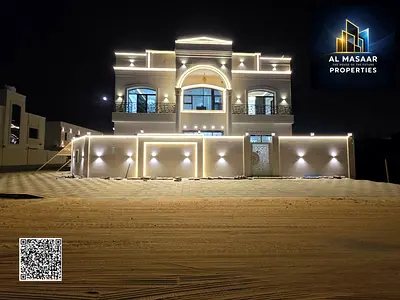 Corner unit for sale in Al Helio 2, Ajman - 5 master bedrooms, living room, majlis, and maid's room - freehold ownership for all nationalities