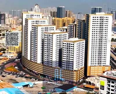 غرفة وصالة للايجار السنوي 28000 درهم في ابراج لؤلؤة عجمان وسط المدينة