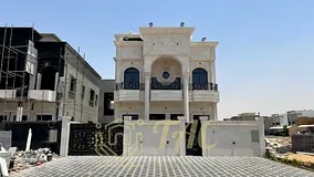 Villa for sale in Al Zahia, Ajman, new, first inhabitant, central air conditioning, 5 rooms, a livin