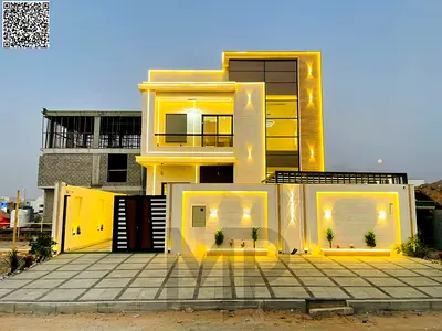 Villa with all registration and ownership fees included in the most prestigious area of ​​Ajman, freehold ownership.