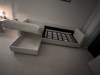 Gronlid L-Shaped sofa bed with mattress