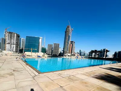 Chres | 1 Br | Semi Furnished | Partial Lake and Burj Khalifa View