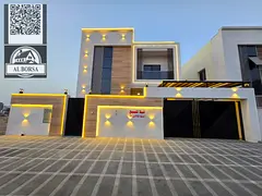 Villa for sale in Al Bahia, Ajman. 5 master bedrooms, large majlis, large living room, kitchen, maid
