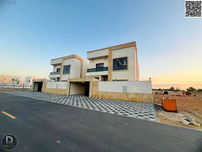 For sale: Modern villa near the mosque in Al Helio 2 (directly next to the Azhi project), close to all services and near Sheikh Mohammed Bin Zayed Roa