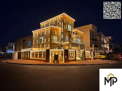 For Sale – 5 Bedroom Corner Villa in Al Zahia, Ajman | Built-up Area 4,200 ft² + Land 4,500 ft² | Modern Design and Prime Location