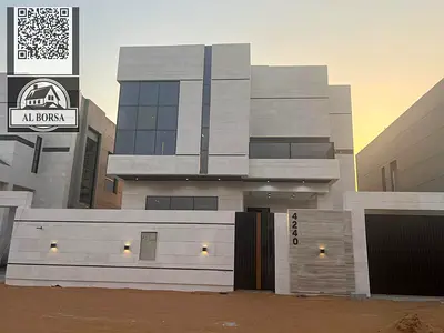 🏠 Villa for sale in Al Helio 2, Ajman - 5 master bedrooms, majlis, 2 living rooms, and swimming pool - Price includes registration fees - Freehold ow