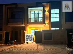 Villa for sale in Ajman, Al Helio 2 area. The villa consists of 5 master bedrooms, a majlis (formal