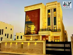 For sale a villa in the most prestigious area in Ajman, Al Alia area, 6 rooms, large area with a lar