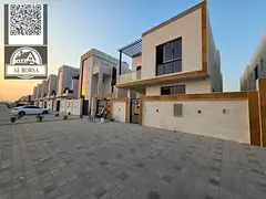 🏠 Villa for sale in Al Yasmin area, Ajman: 5 master bedrooms, majlis, and living room with a mode