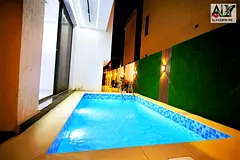 Own a villa, including registration and ownership fees, ground floor + first floor + roof, Al Zahia