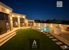 A luxury villa in the most prestigious area of ​​Ajman with a private pool, including electricit