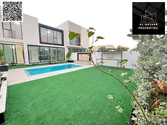Luxury villa with 4 master bedrooms and a swimming pool for sale in Al Zorah area, Ajman, price incl