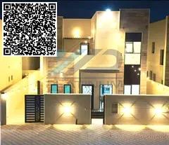 For annual rent in Ajman, a villa with 4 master rooms and a roof