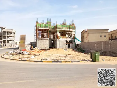 ارض سكني زاوية شارعين مساحة كبيرة 5530قدم بمنطقة الزاهية عجمان
