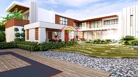 For sale, a luxury villa in Sharjah, Al Hoshi area  super deluxe finishing   The villa is under cons