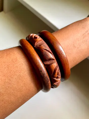 Handcrafted Wooden Bangles Set