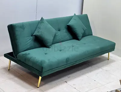 Contemporary Green Sofa Bed with Cushions