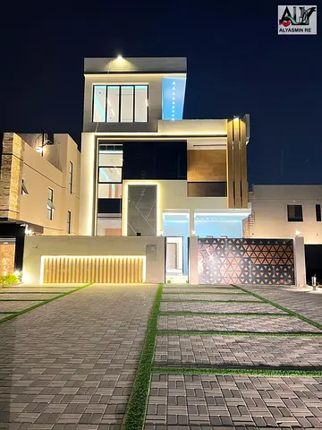 Villa for sale, fully finished, including registration fees, in an excellent location in Al Bahia district. One minute from the Chinese market and She