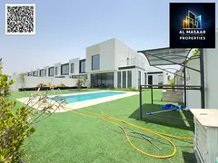 Luxury corner villa on 6200 sq ft with pool and garden, direct golf course view, ready for immediate