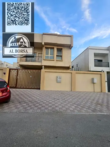 Villa for rent in Al Zahia, electricity included, 5 master bedrooms, living room, majlis, kitchen, internal yard and external setback