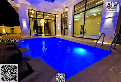 For sale, a corner villa opposite the park, including electricity and central air conditioning