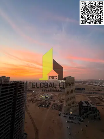 شقة غرفتين وصالة للبيع في برج الخليج، شارع عجمان، مطبخ، مساحة إجمالية 1222 قدم مربع، جاهزة للتسليم الفوري، طابق مرتفع، خطة الدفع لا تزال سارية، السعر