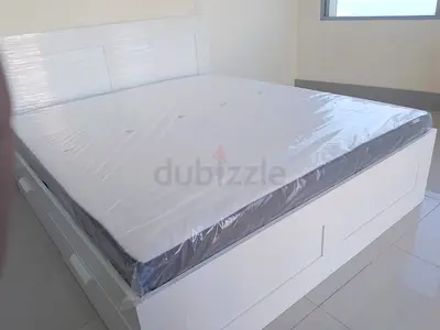 IKEA brimness queen size 160×200cm bed with 4 storage drawers underneath, headboard and IKEA mattres