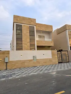 Villa for rent in Ajman, Al Yasmeen area 6 master rooms, a hall, a living room, a kitchen, a maid’